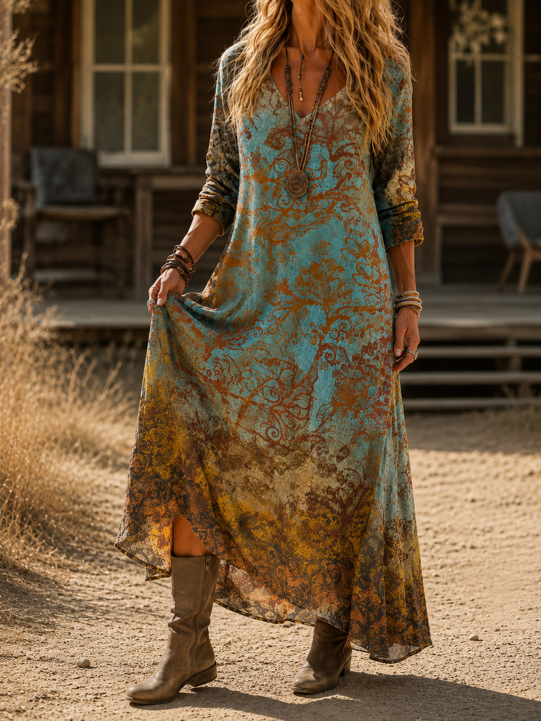 Anjelica | Bohemian Autumn Dress