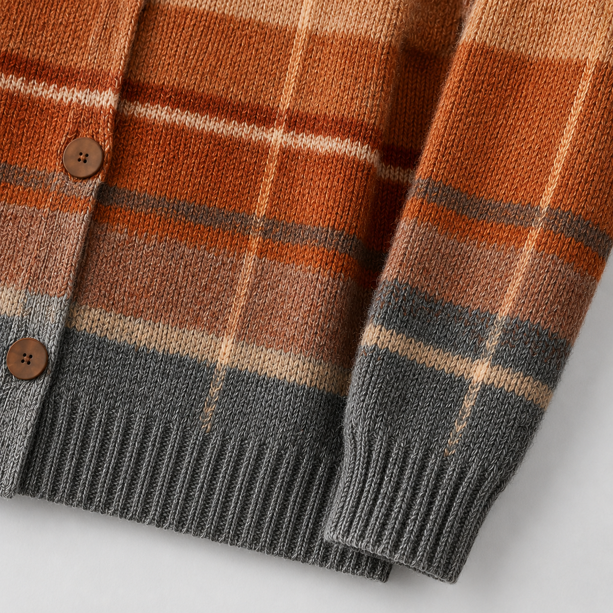 Edith™ | Ombre Plaid Knit Cardigan — Final Edit