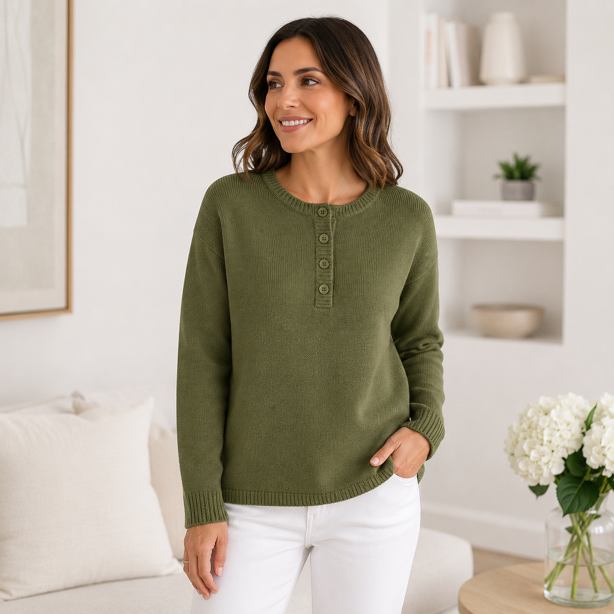 Mira™ | Button-Up Knit Jumper — Final Edit
