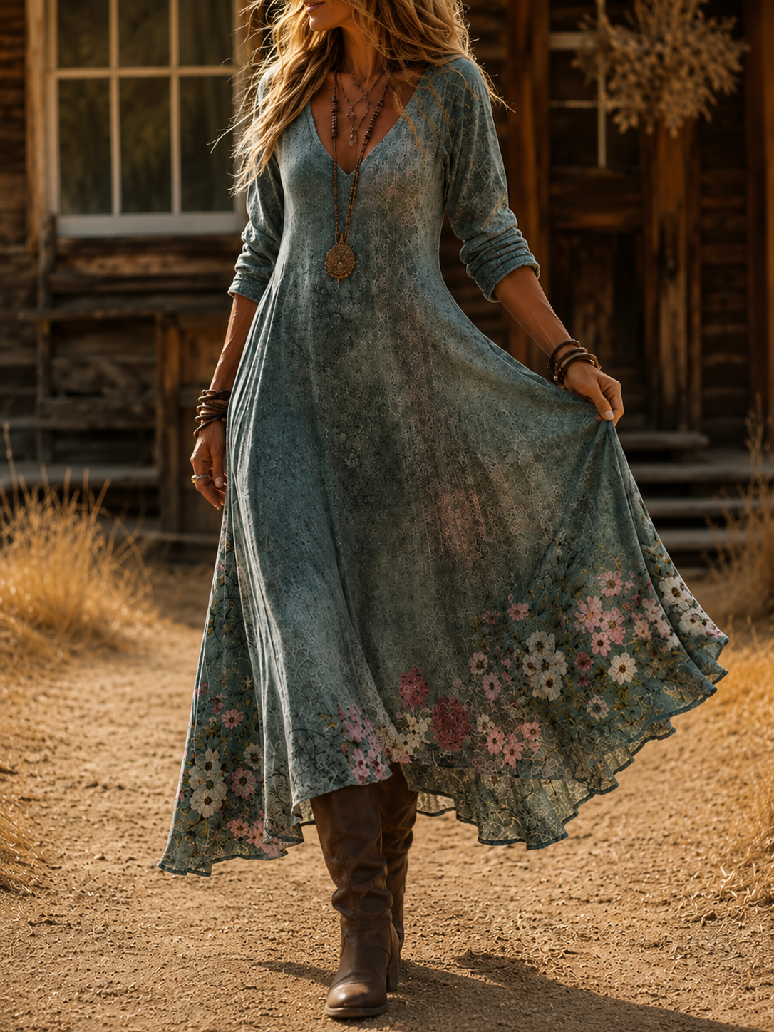 Asteria | Bohemian Autumn Dress