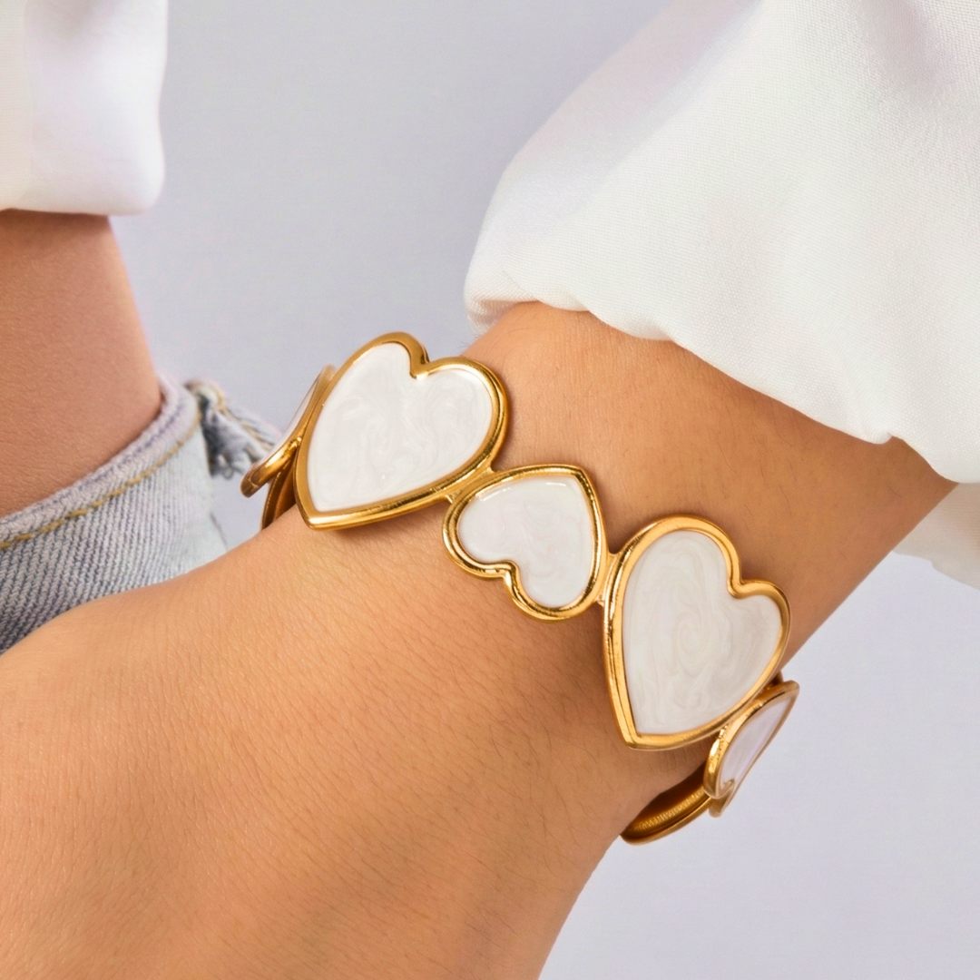 Elena | Heart Cuff Bracelet