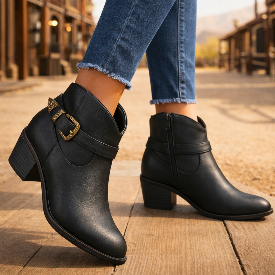 Darcy West | Leather Ankle Boots