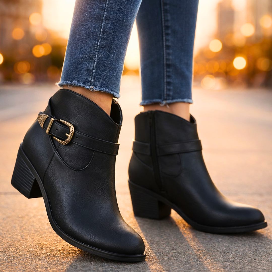 Darcy West | Leather Ankle Boots