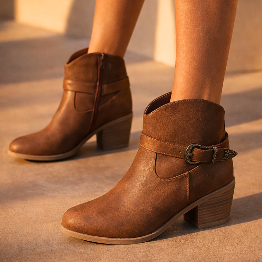 Darcy West | Leather Ankle Boots