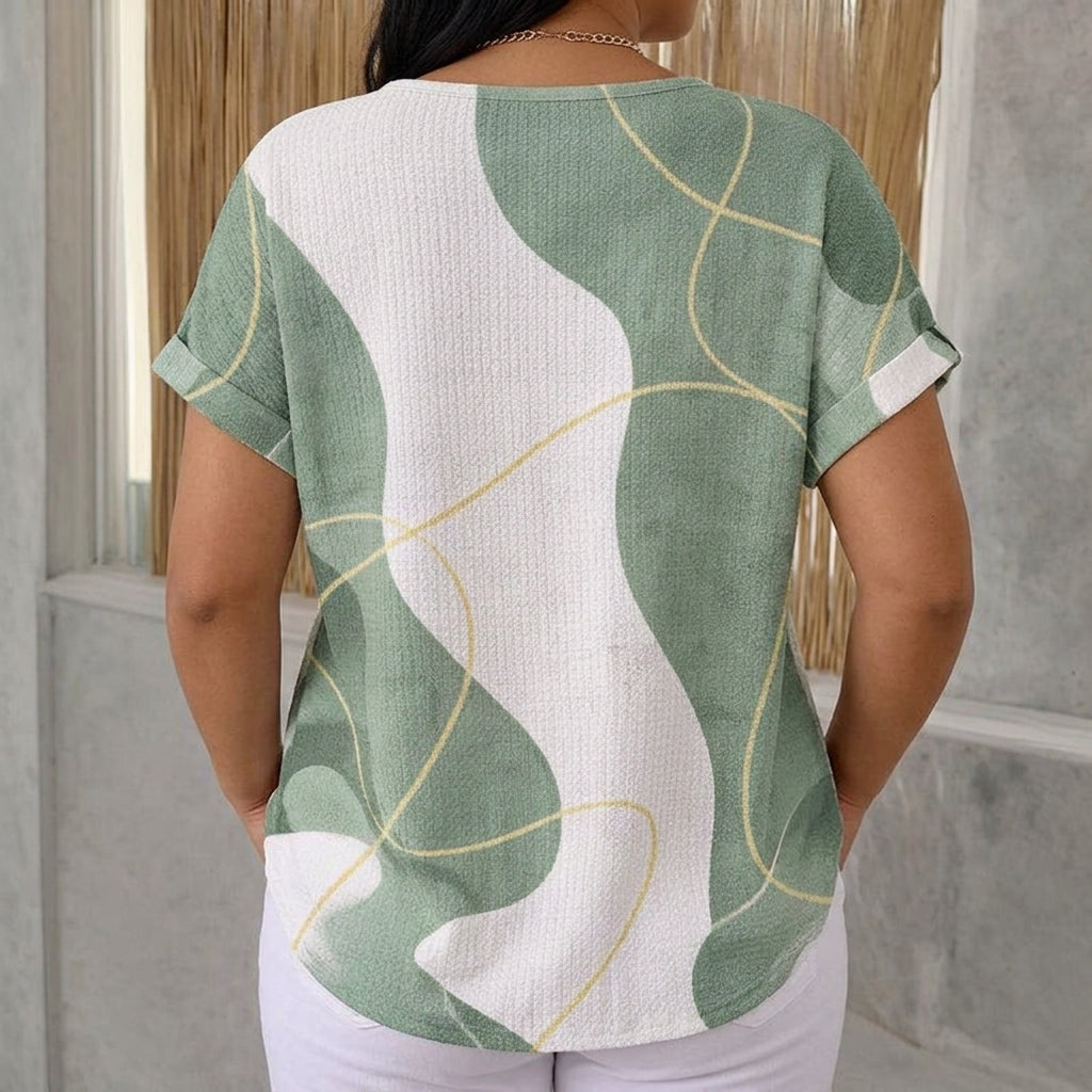 Abigail™ | Casual Color Block Blouse
