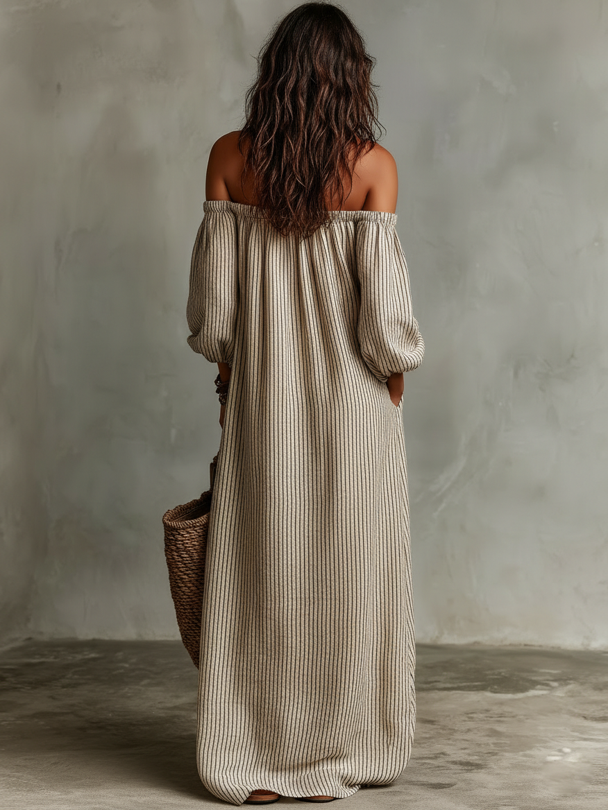 Rhea | Off-Shoulder Vacation Maxi Dress