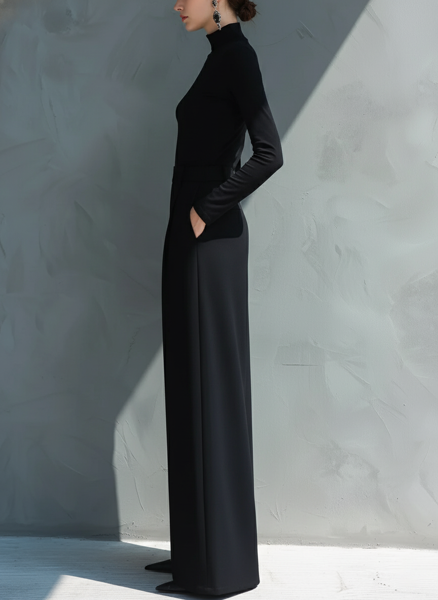 Nora | Turtleneck Wide-Leg Jumpsuit