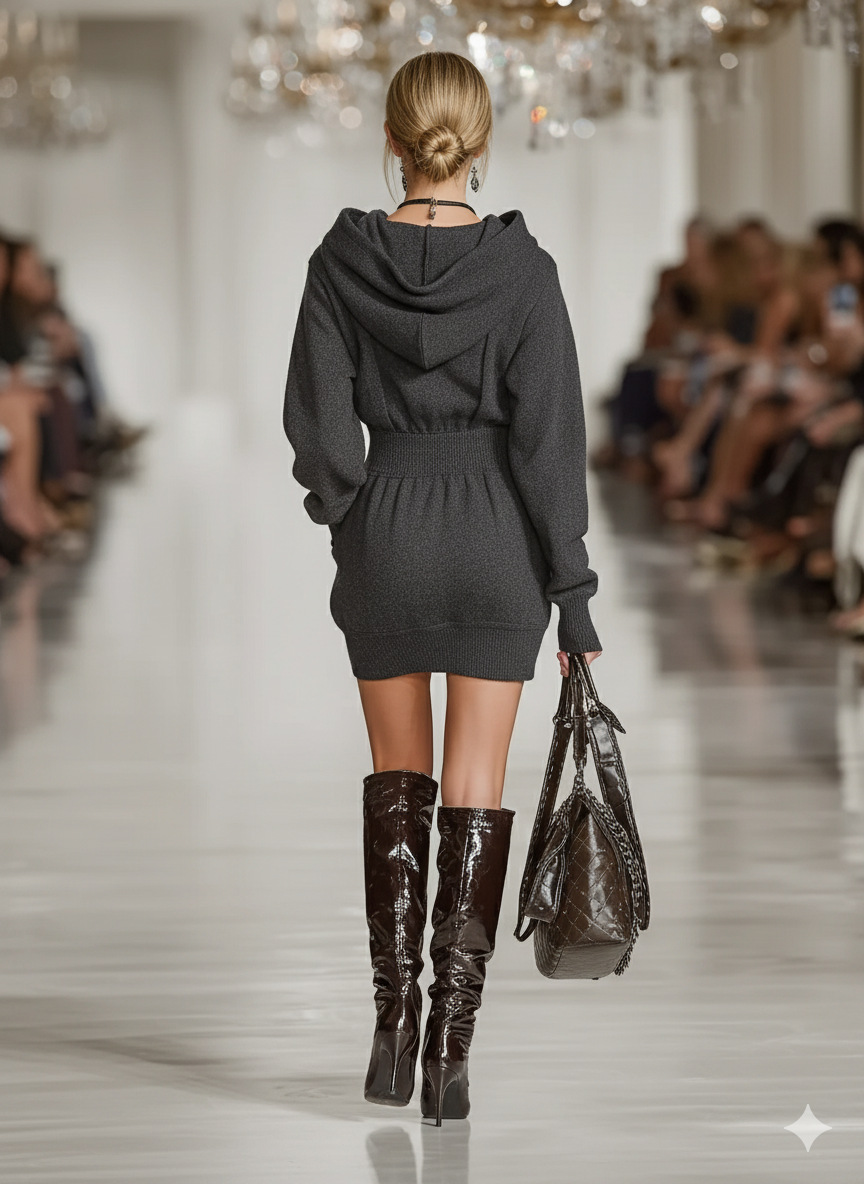 Livia | Sporty Hooded Mini Dress