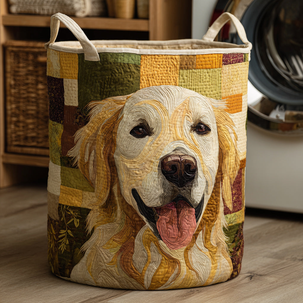 Freya™ | Happy Golden Retriever Laundry Basket