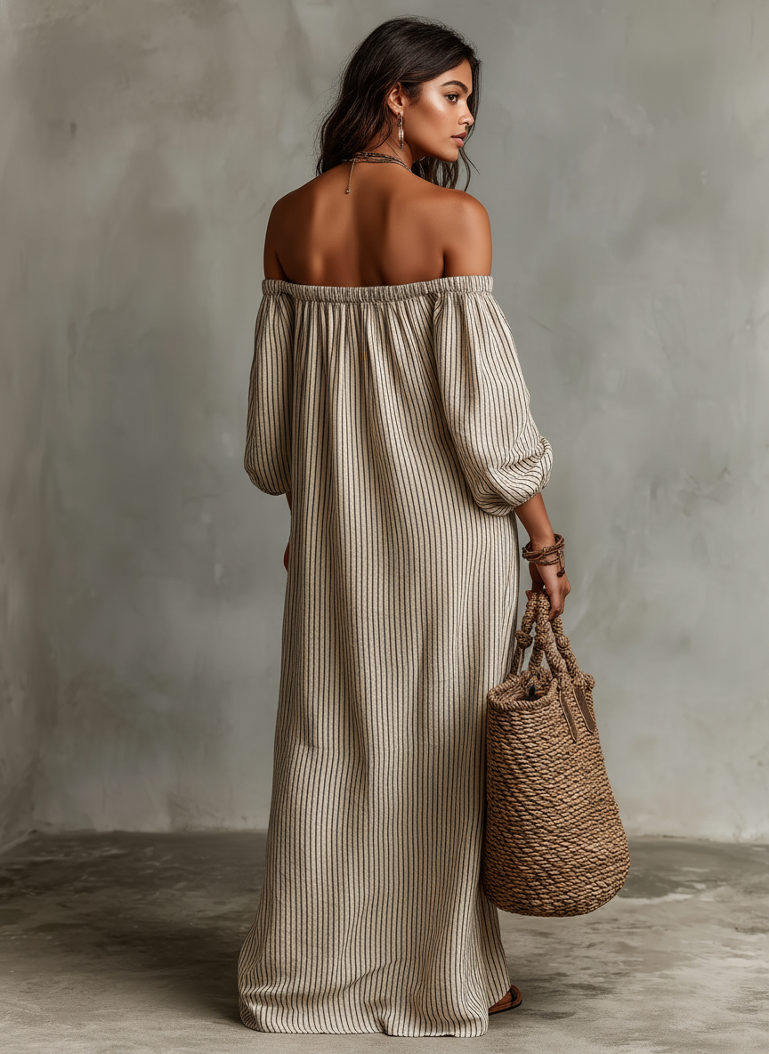Rhea | Off-Shoulder Vacation Maxi Dress