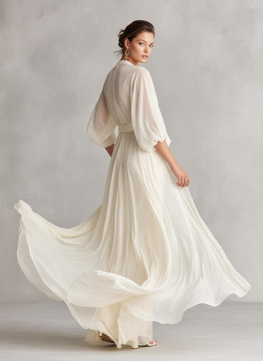 Maria | Romantic Chiffon Wrap Dress