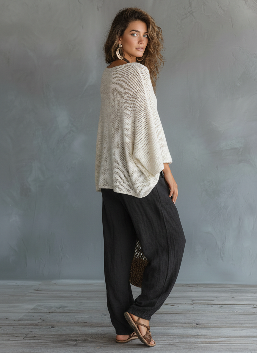 Julia | Cape Sleeve Harem Pants Set