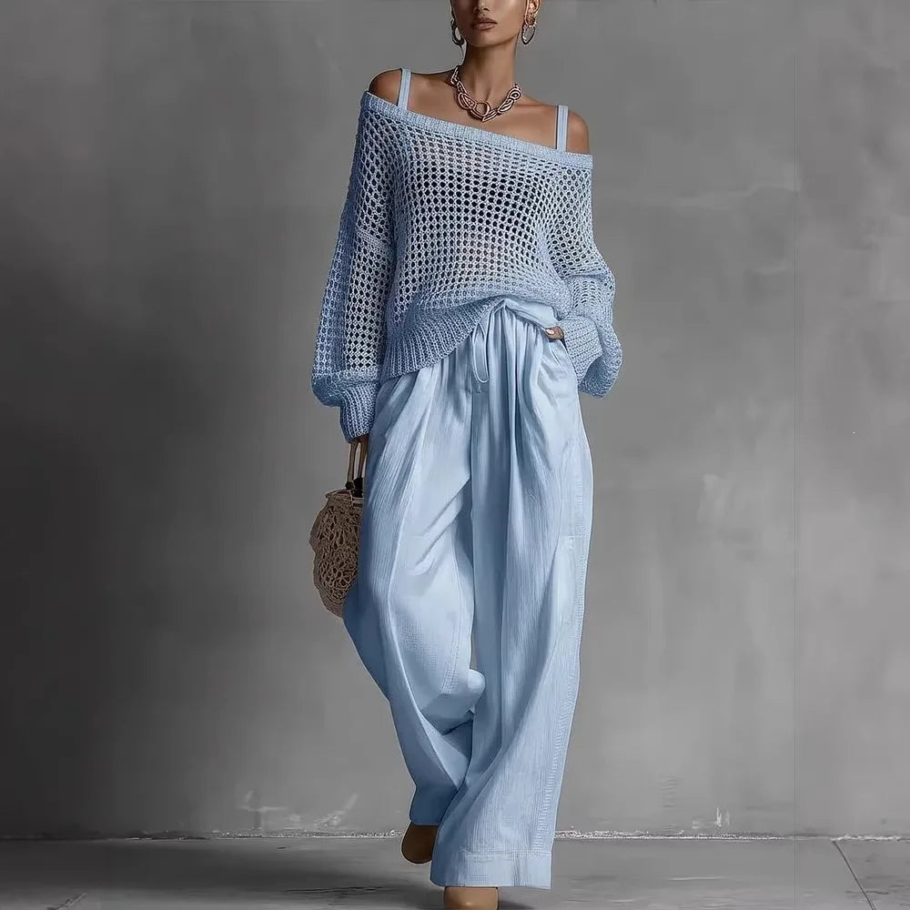 Claribel™ | Off-Shoulder Wide-Leg Two-Piece Set – product image 1