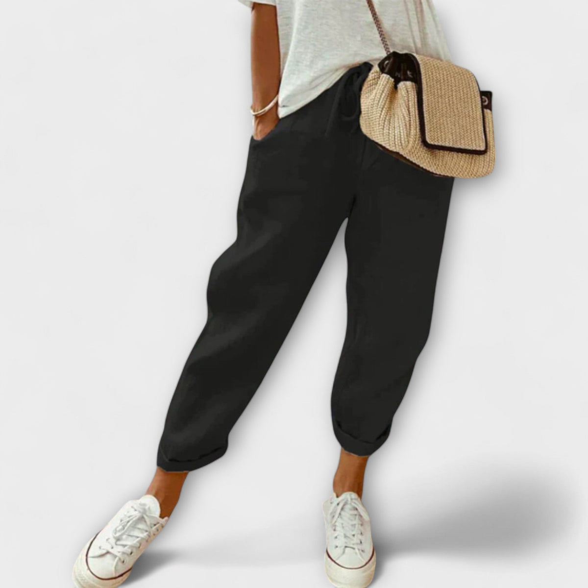 Ella™ | Elegant cotton-linen pants – product image 2