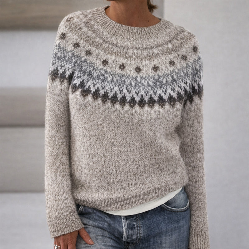 Sofia™ | Patterned Crewneck Knit Jumper – product image 7