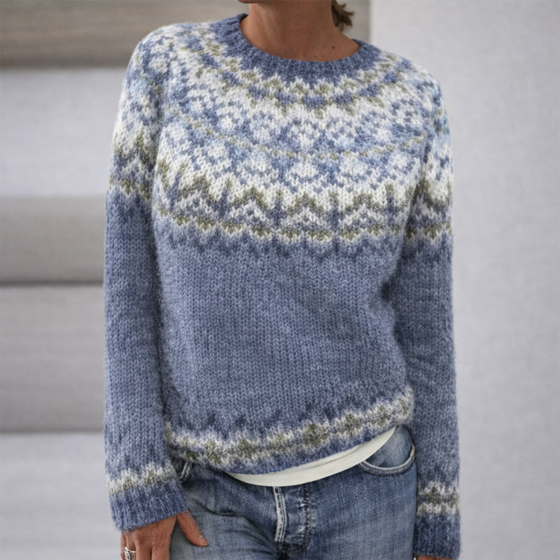 Sofia™ | Patterned Crewneck Knit Jumper – product image 6