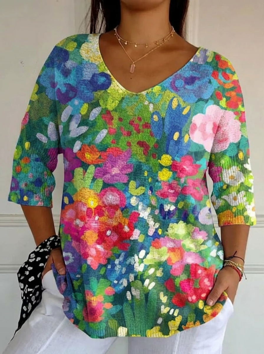 Fern™ | Soft Floral Knit Pullover