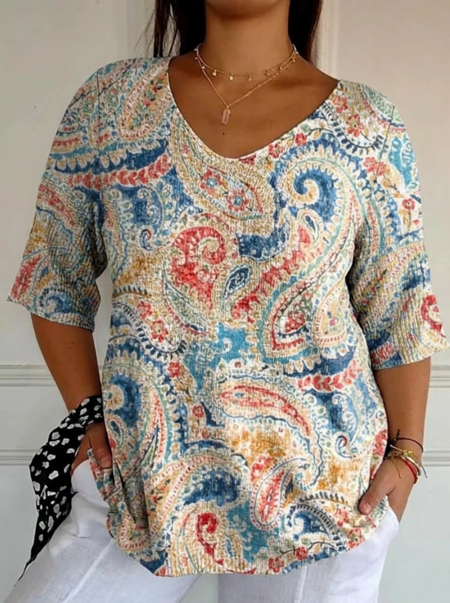 Elora™ | Ethnic Floral Knit Pullover