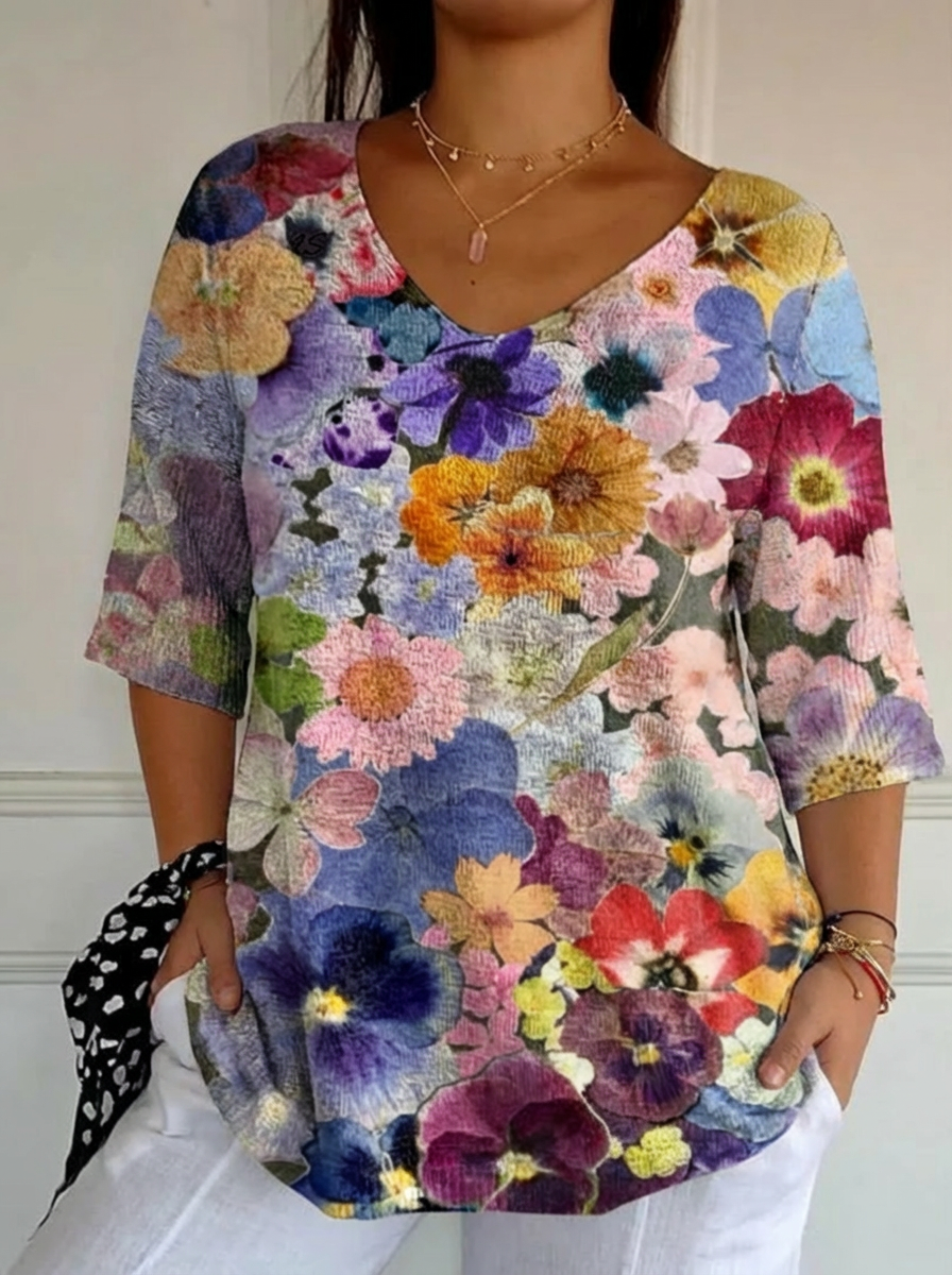 Marisol™ | Romantic Floral Knit Pullover