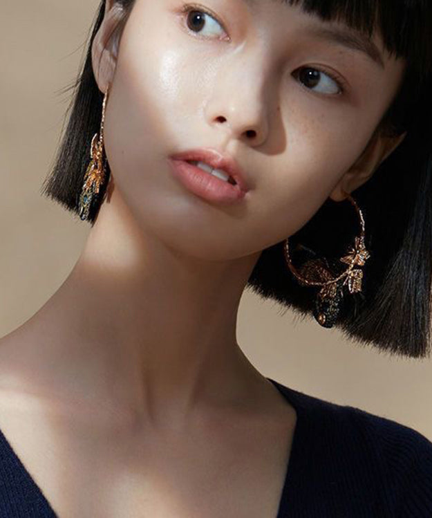 Isabelle | Butterfly Crystal Hoop Earrings
