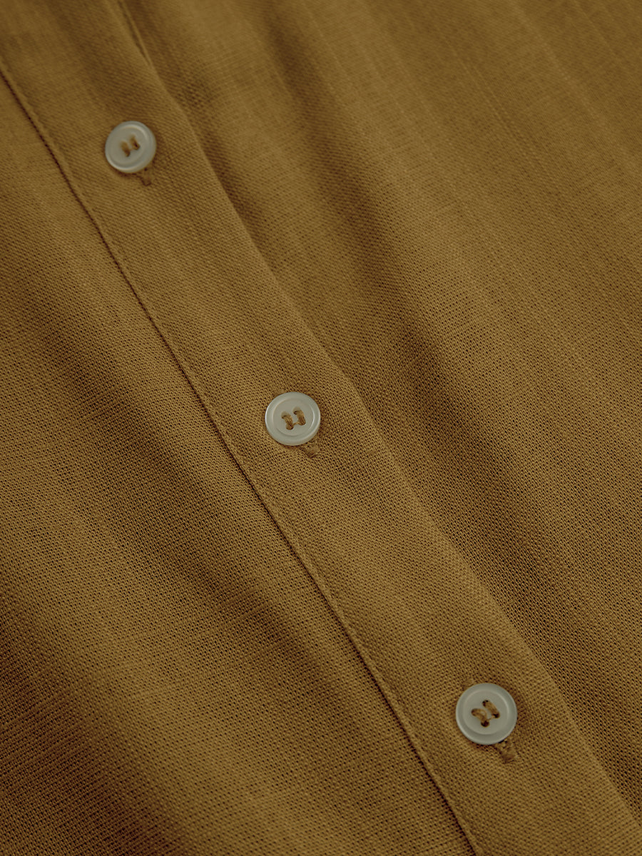 Freya | Mustard Belted Shirt Dress