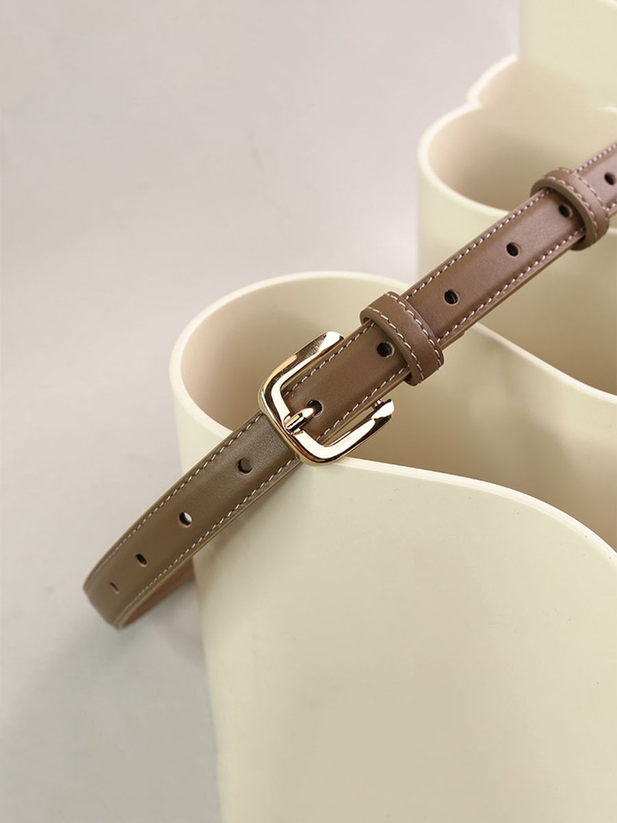 Amara | Square Buckle Leather Belt