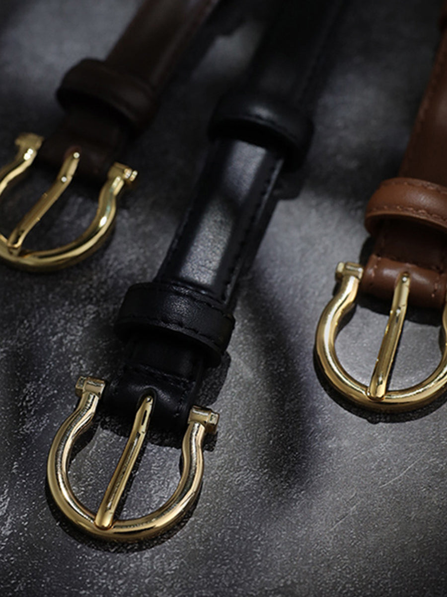 Celeste | Horsebit Faux Leather Belt