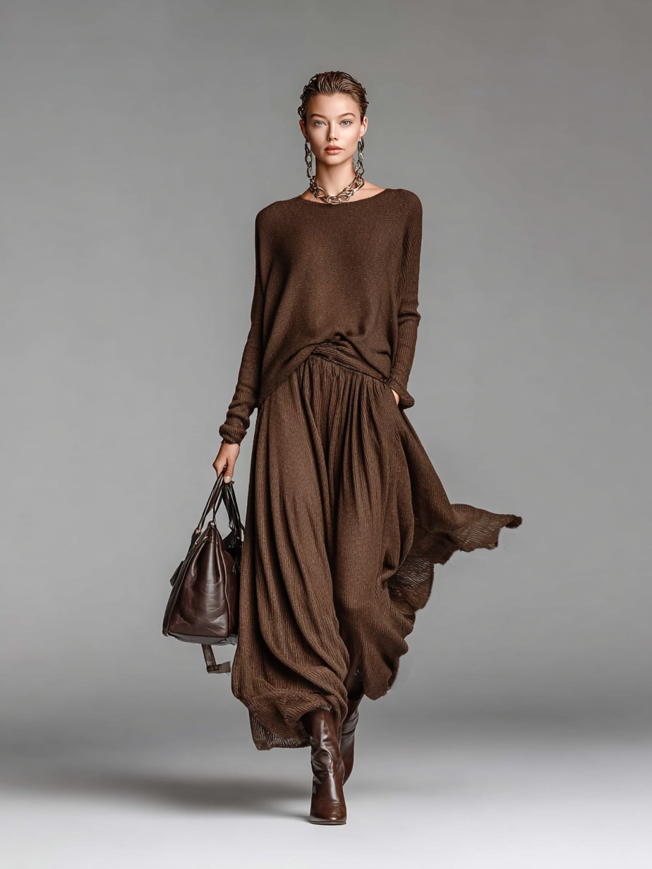 Daphne | Knitted Sweater Skirt Set