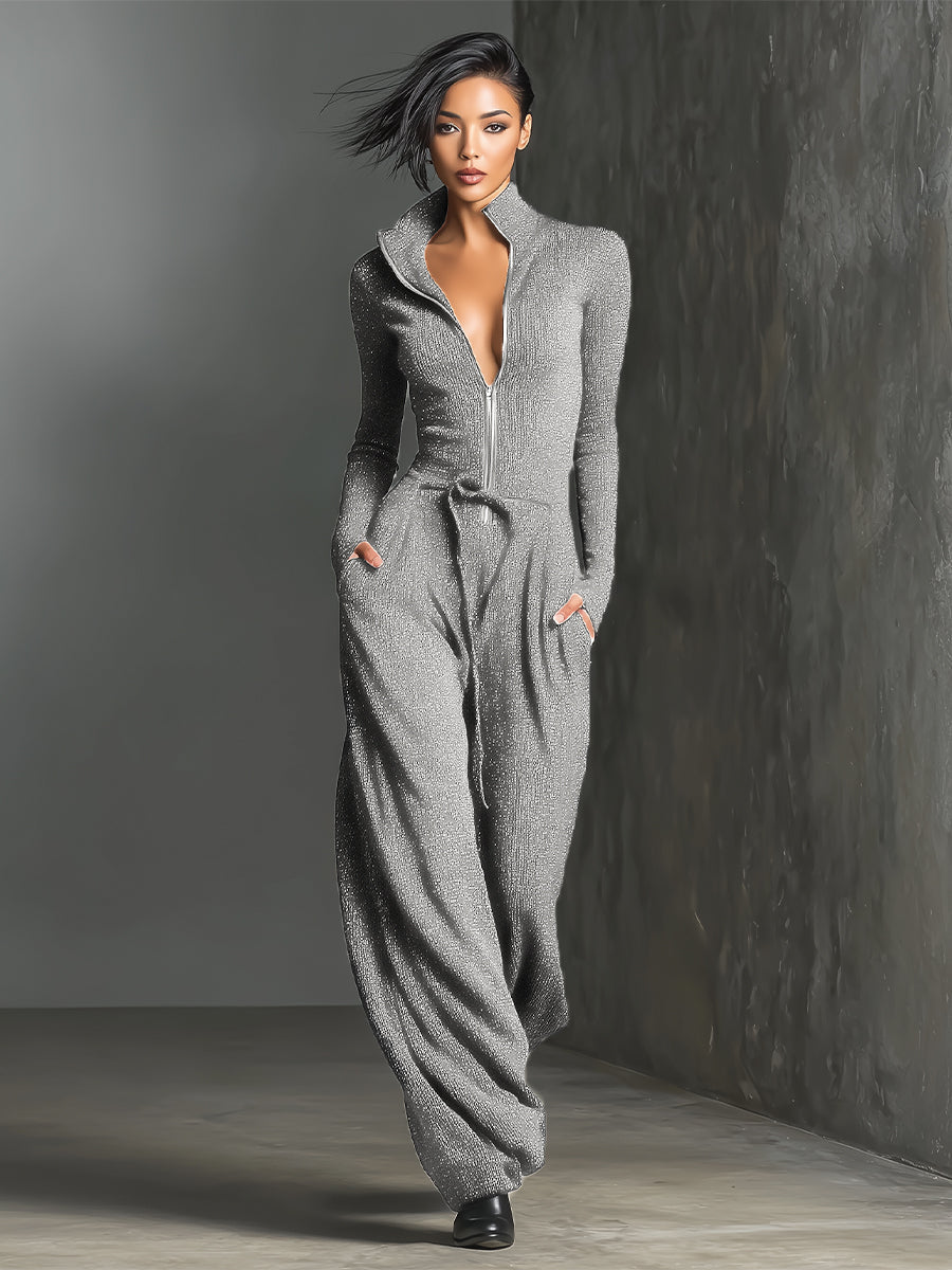 Nova | Sparkling Zip Jumpsuit