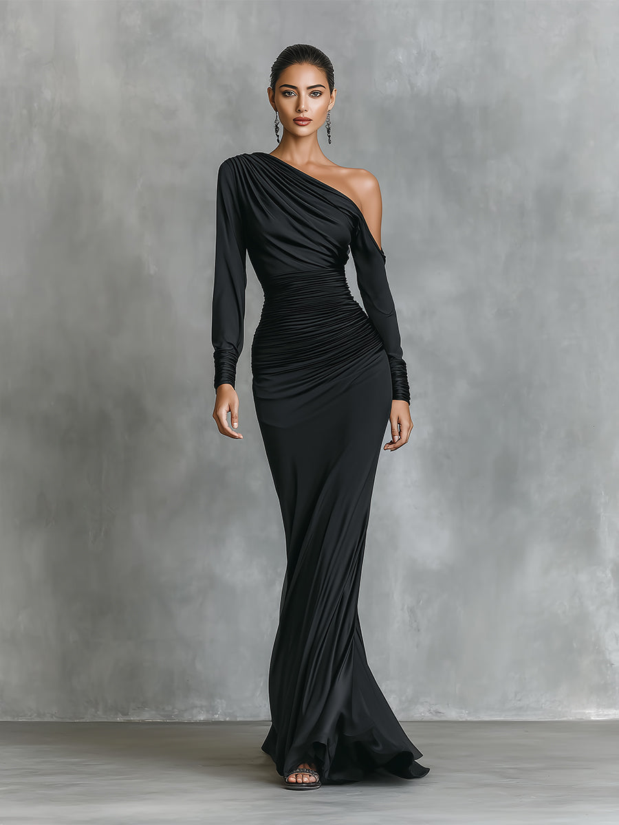 Esme | One-Shoulder Knitted Dress