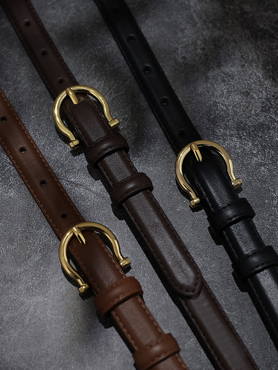 Celeste | Horsebit Faux Leather Belt