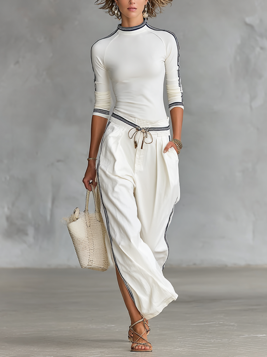 Kori | Half-Zip Wide-Leg Lounge Set