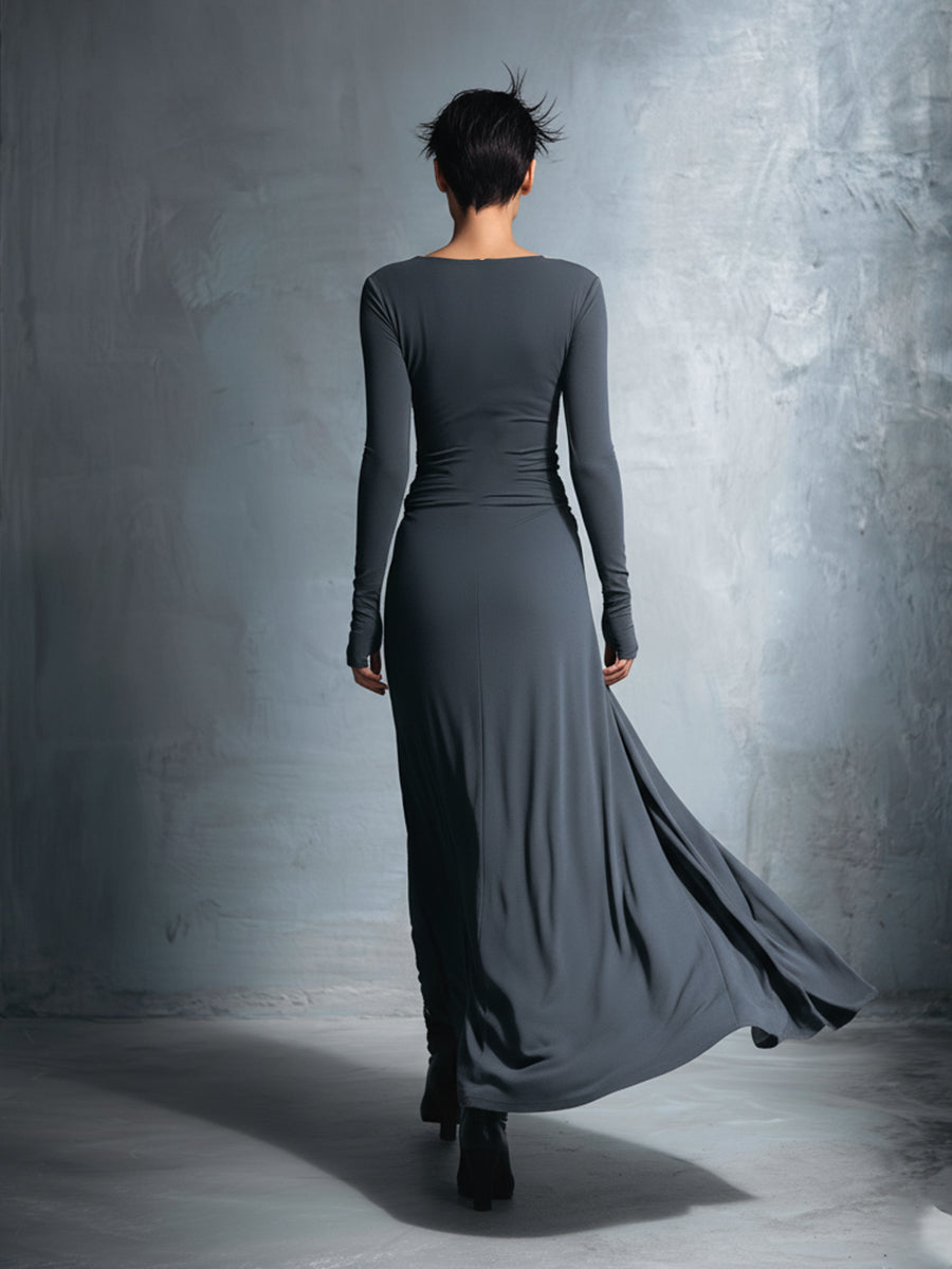 Clara | Knotted Wrap Maxi Dress