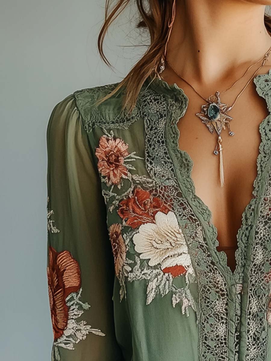 Fleur | Floral Lace Blouse