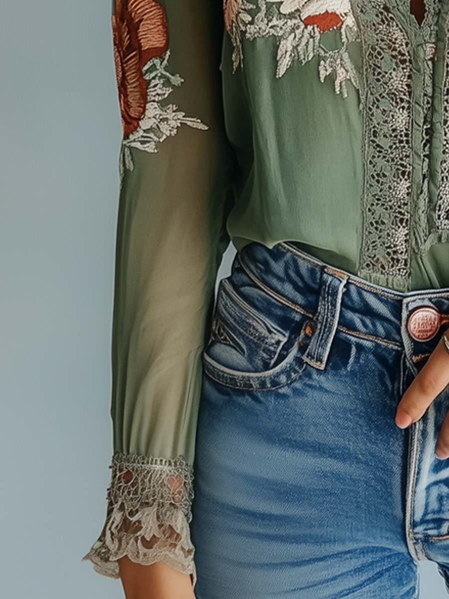 Fleur | Floral Lace Blouse