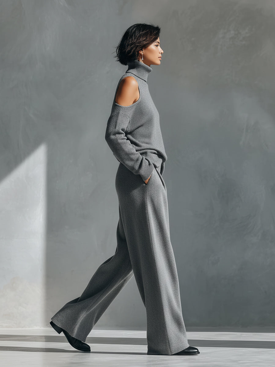 Evelina | One-Shoulder Knit Set
