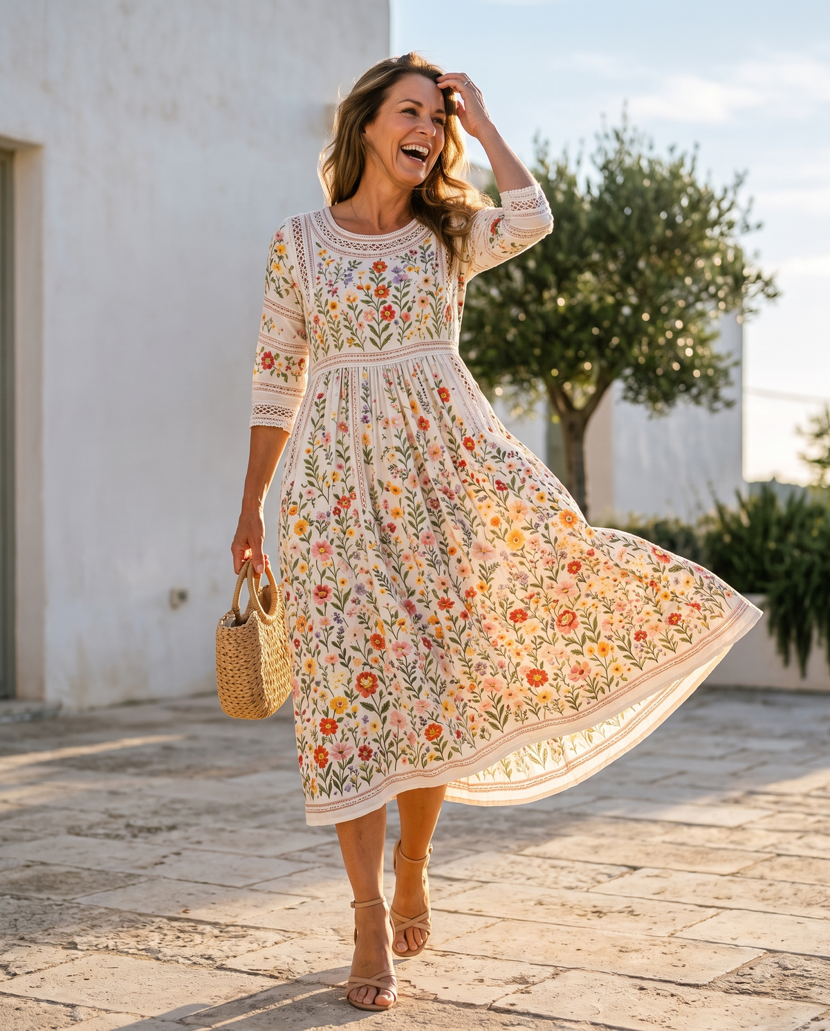 Wildflower Meadow Grace Midi Dress