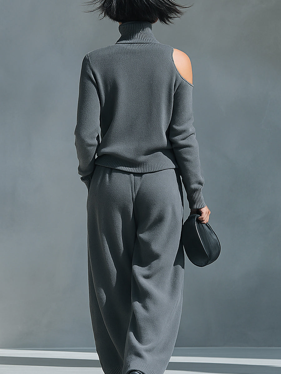 Evelina | One-Shoulder Knit Set