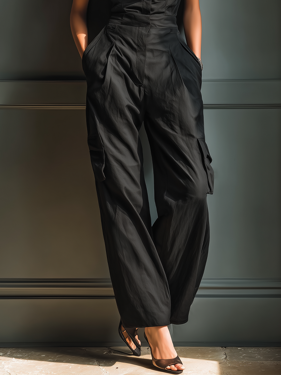 Nora | Sleeveless Cargo Jumpsuit
