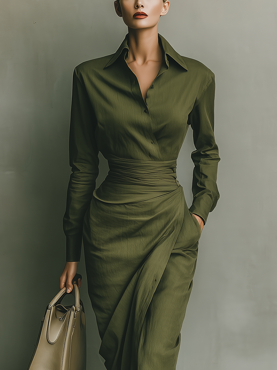 Olive | Army Green Maxi Dress