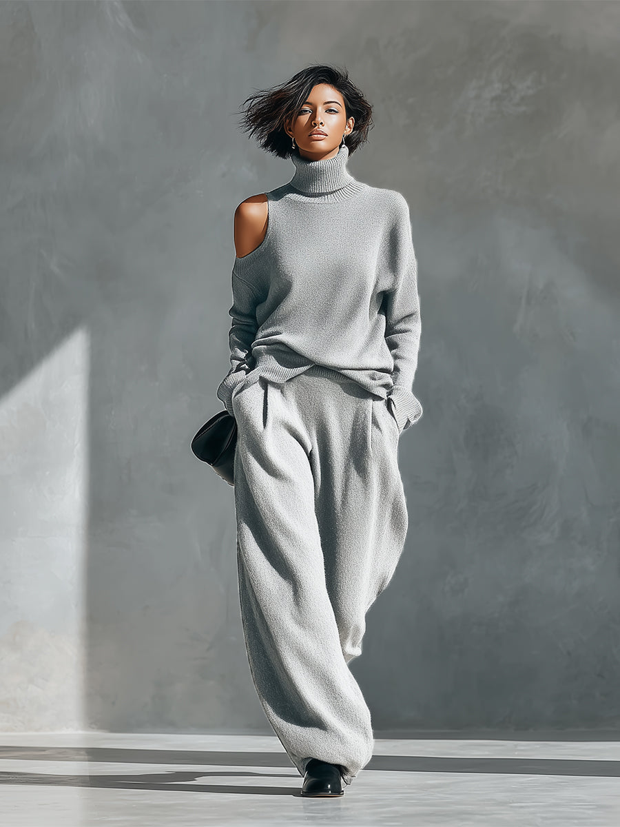 Evelina | One-Shoulder Knit Set