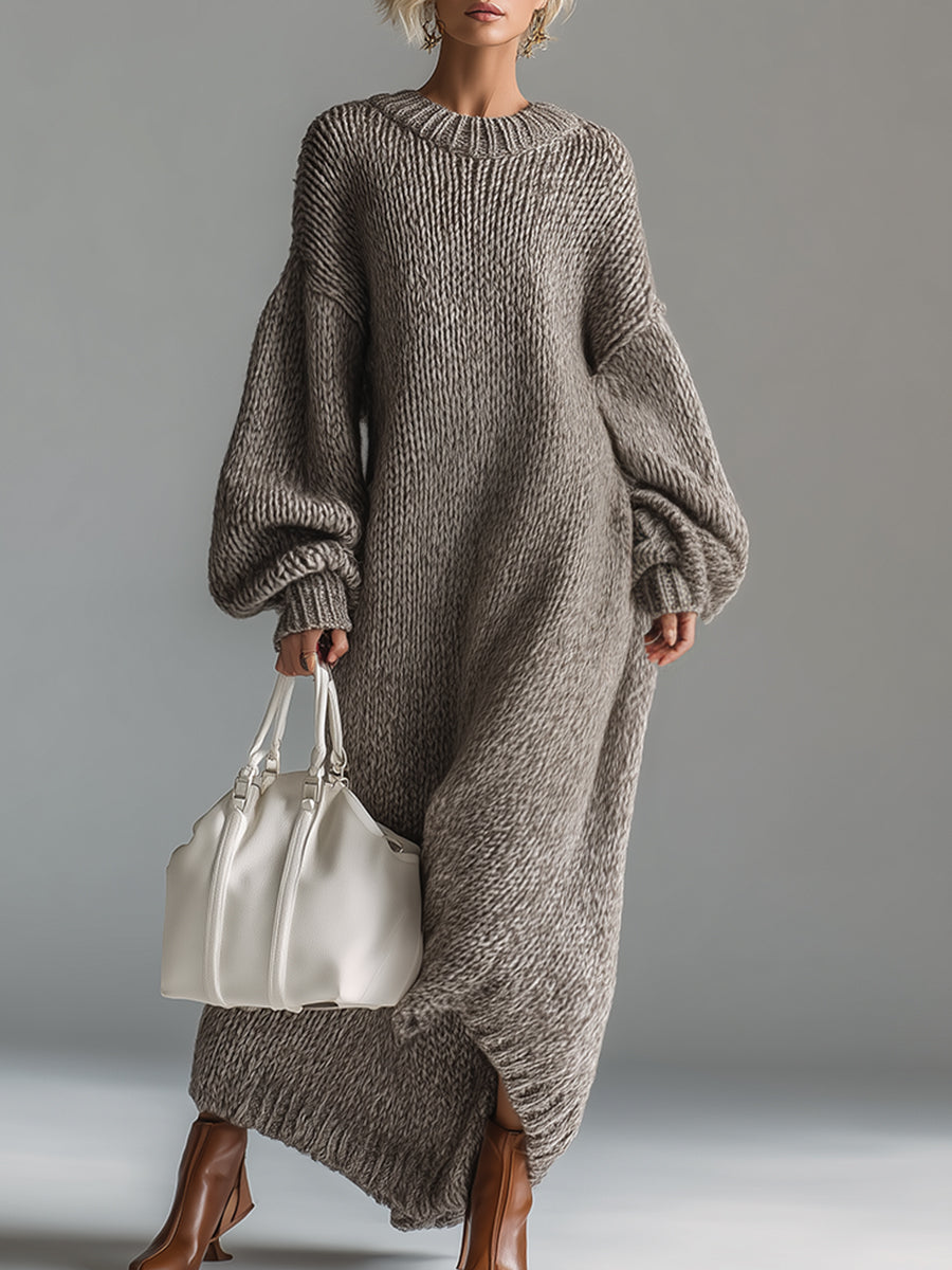 Maeve | Heathered Knit Maxi Dress
