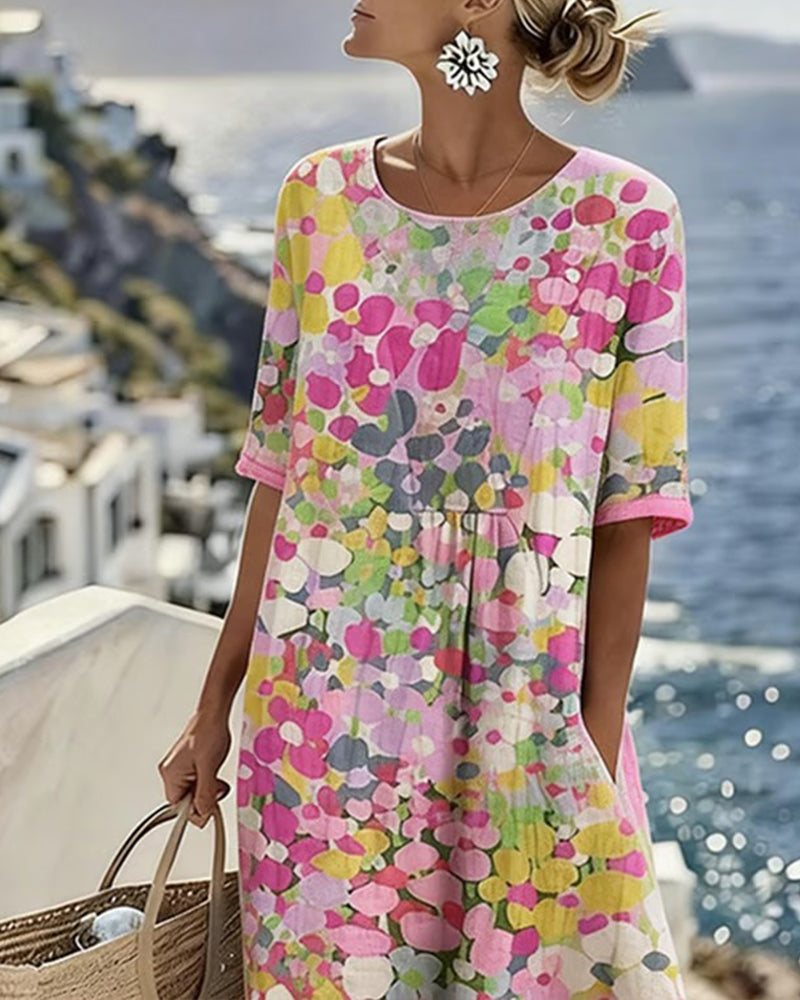 Ellie™ - Elegant Floral Summer Midi Dress