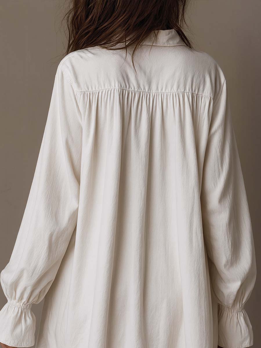 Isla | Lace Hem Long-Sleeve Mini Dress
