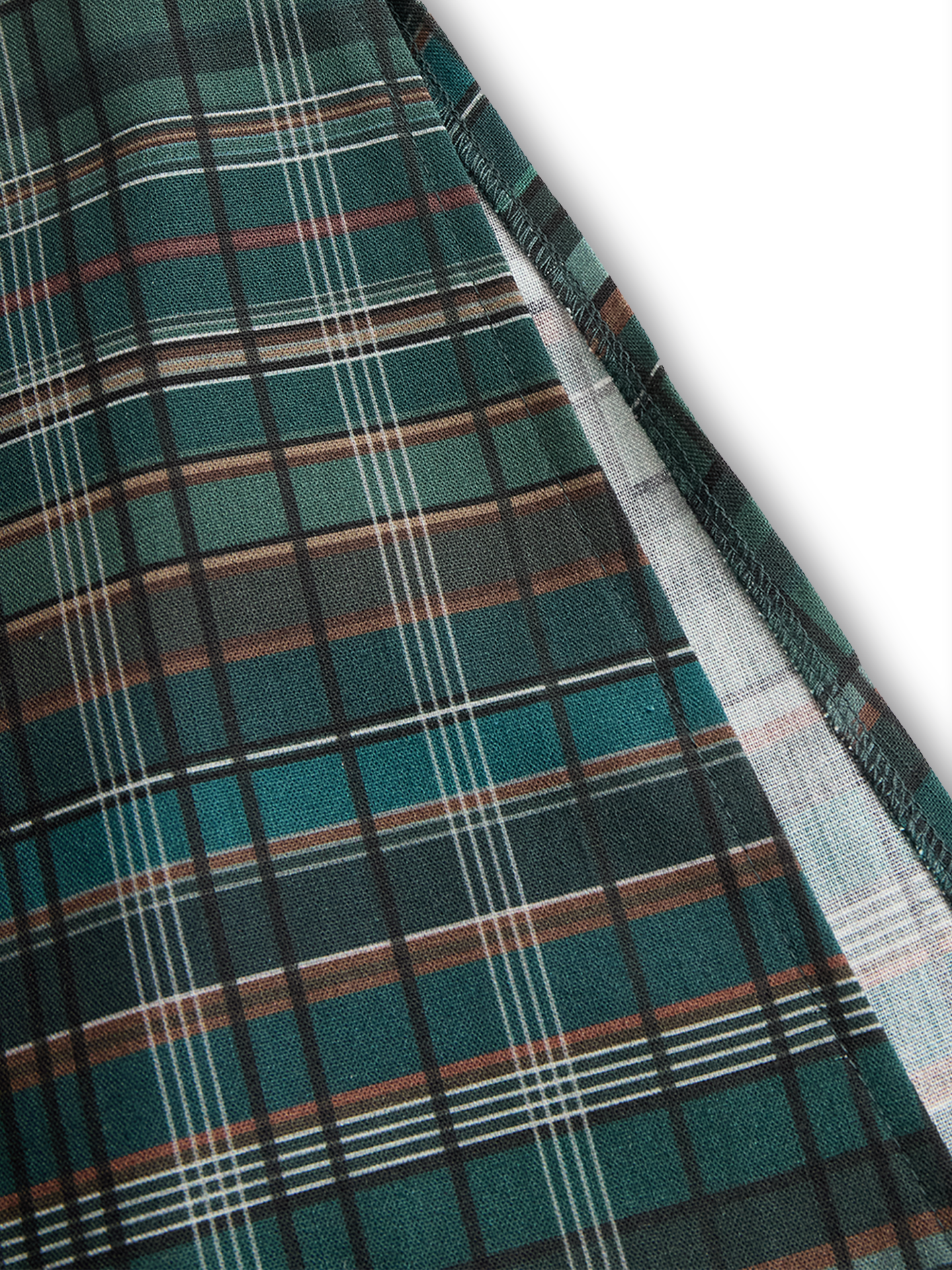 Amelia | Plaid Lapel Shirt Maxi Dress