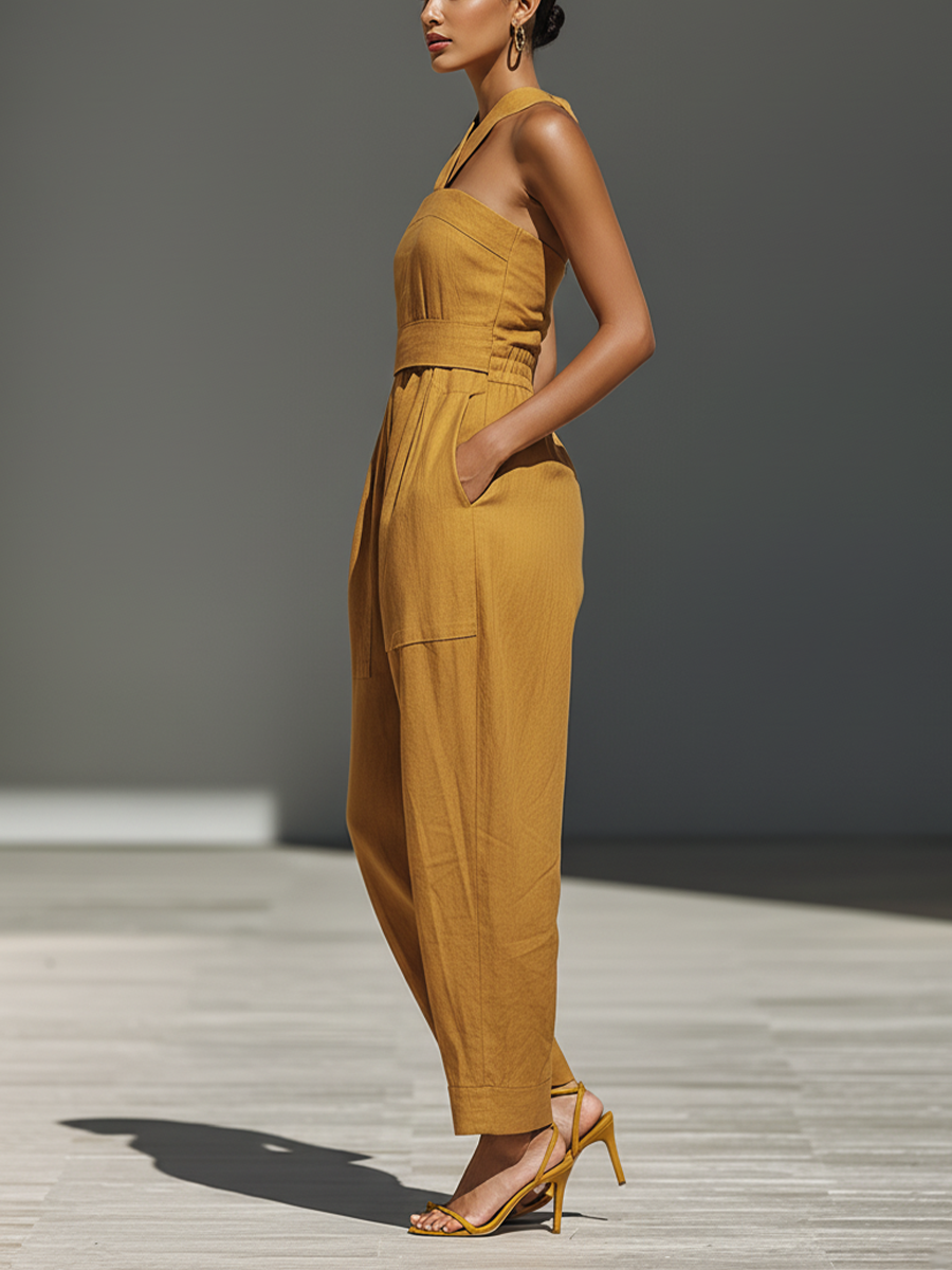 Goldie | Mustard Relaxed Jumpsuit