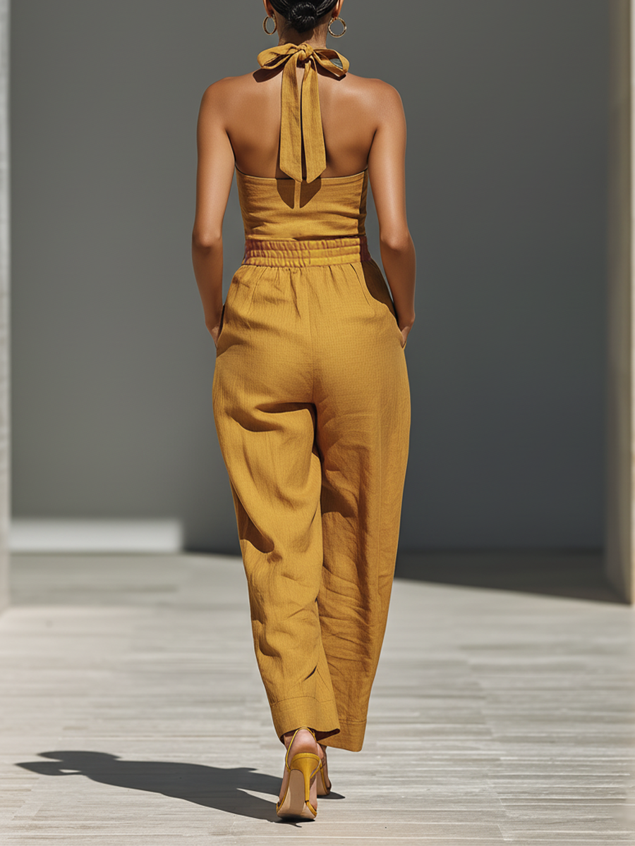 Goldie | Mustard Relaxed Jumpsuit