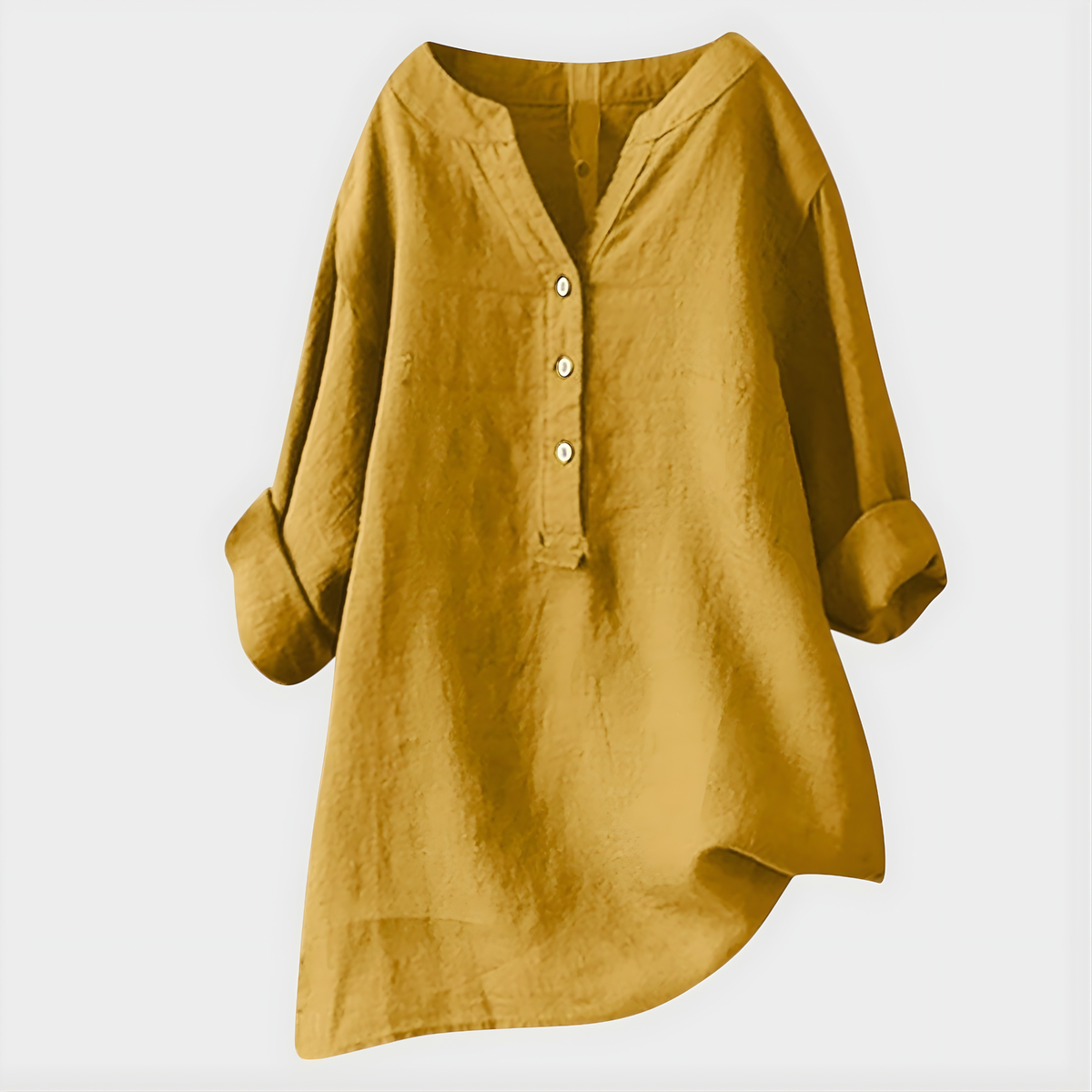 Veronique™ | Elegant Cotton-Linen V-Neck Blouse – product image 12