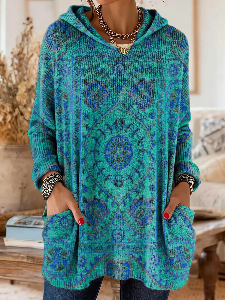 Alice™ | Retro Ethnic Print Hooded Tunic – product image 6