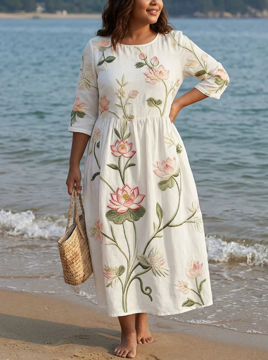 Kayla | Plant & Flower Print Dress